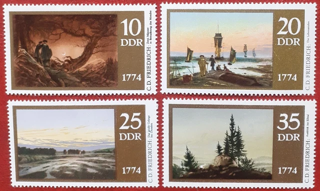 BRIEFMARKEN DDR 1974 Caspar David Friedrich Die Lebensstufen Gehege