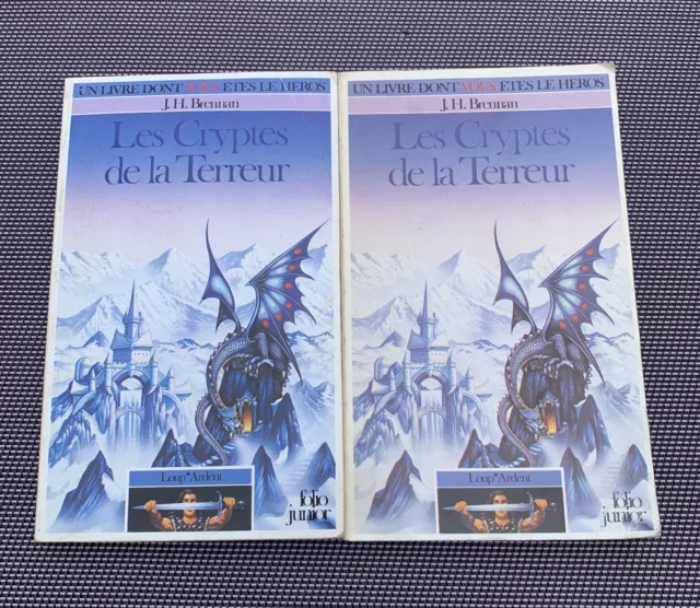 LOT 2 LIVRES LDVELH LES CRYPTES DE LA TERREUR Un Livre Dont Vous Êtes Le Héros