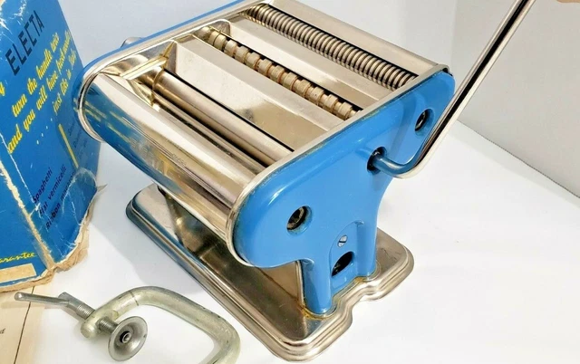 Mid Century Modern 60s Blue Italian Pasta Maker Rare With Box ELECTRA Brand EUC