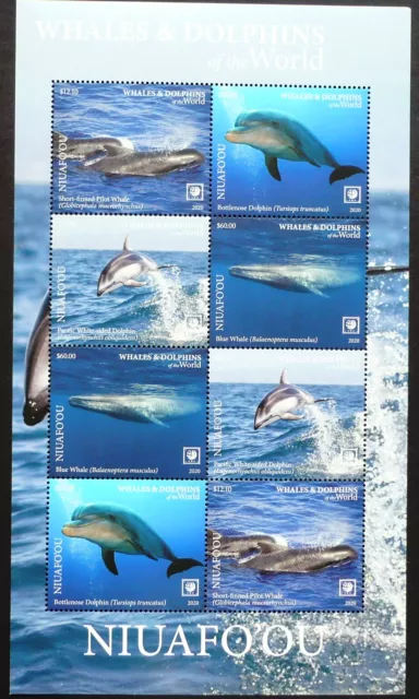 Niuafo'ou 2020 Mi. 773-776 Kleinbogen ** MNH Wale Delphine Whales Dolphins 250 €