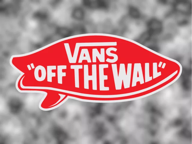 VANS "Off The Wall" Surf Board Vinyl Sticker Surf/Car/Skate/SK8