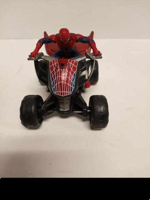 MARVEL SPIDERMAN FIGURE - 4-WHEELER HASBRO 2012  4” Pullback Action Used