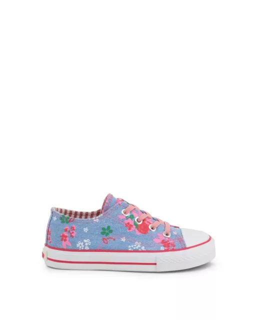 Shone Fabric Sneakers with Rubber Sole  - Blue