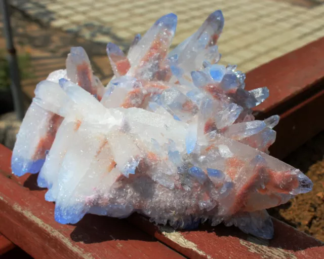 1760g New Find Blue Phantom QUARTZ Crystal Cluster Specimen
