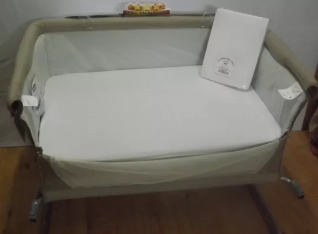 2 x Baby Crib Fitted Sheets to fit Next2Me Crib - 100% Cotton / New