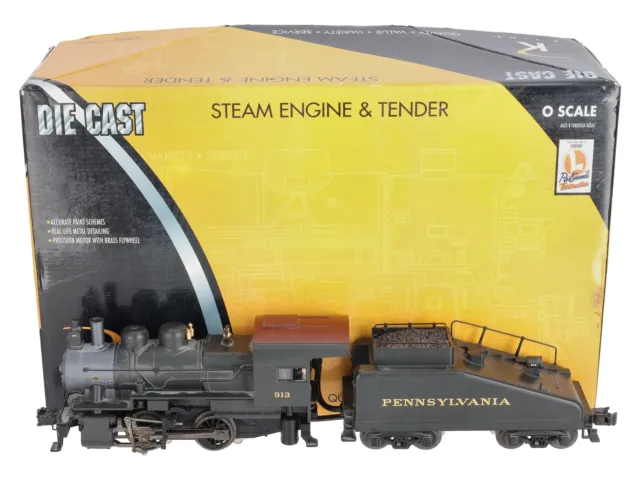 K-Line K-3810-09135 O PRR A-5 0-4-0 Steam Switcher & Tender #913 w/TrainMaster