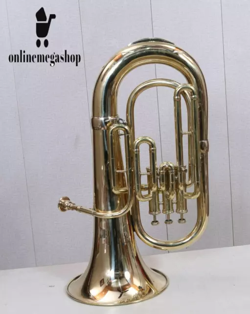 Professional Euphonium BB Pitch Musical Brass Instruments BRASS POLISH with Case