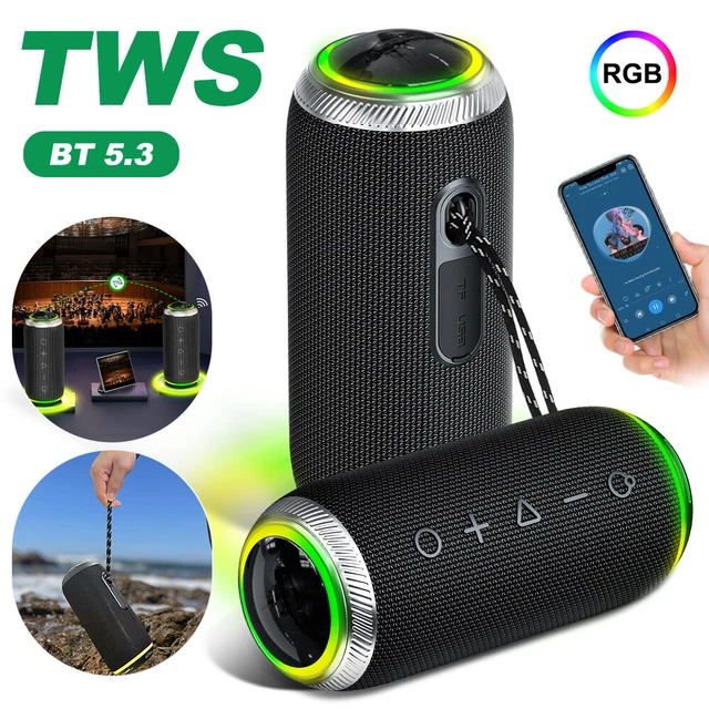 TWS RGB WIRELESS Bluetooth Speakers Outdoor Portable Party Stereo TWS
