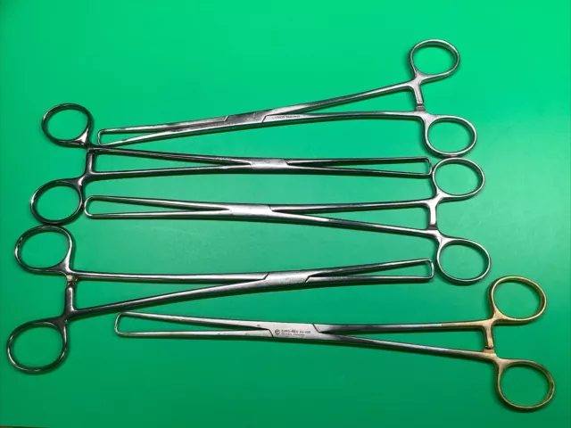 Lot of 5 Various Brands Tenaculum Forceps