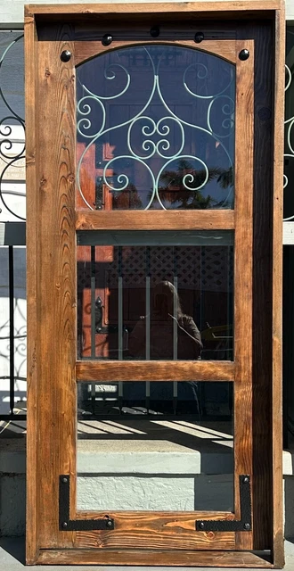 Rustic reclaimed solid lumber door farmhouse wine room castle storybook IN STOCK 4