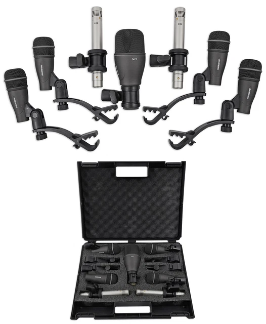Samson DK707 Drum Microphone Kit-1) Q71 Kick+4) Q72 Snare/Tom+2) C02 Pencil Mics Samson DK707 Drum Microphone Kit-1) Q71 Kick+4) Q72 Snare/Tom+2) C02 Pencil Mics