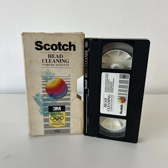 SCOTCH VIDEO CASSETTE Head Cleaner 3M VHS SVHS Cleaning Tape UK PAL £9.