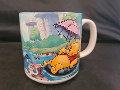 Winnie The Pooh Mug / Very Rare Walt Disney Classics Swimming