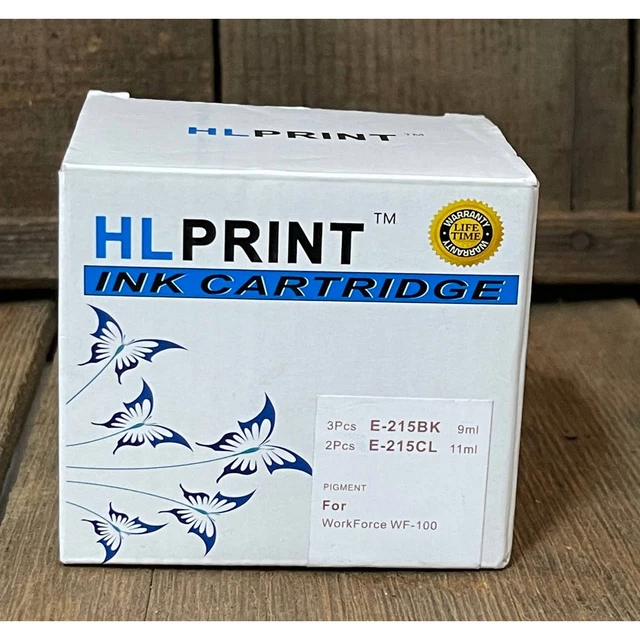 3BK 1C T215 Ink Cartridge compatible for epson WorkForce WF-100W WF-110 printer