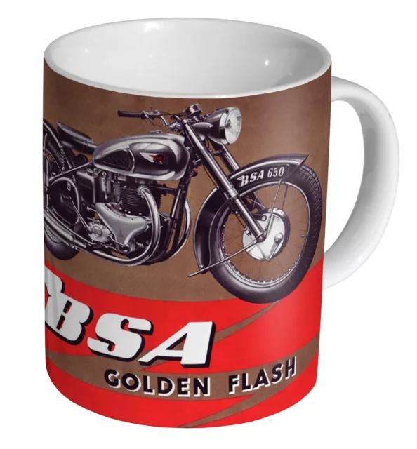 BSA Golden Flash Classic Motorcycle Ad - Ceramic Coffee Mug / Tea Cup