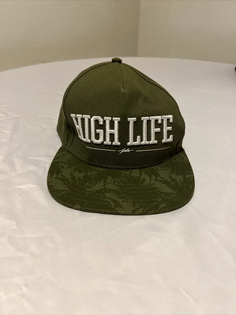 High Life JSLV Headwear DIV Green Palm Tress Flat Brim Hat/ Ballcap 2