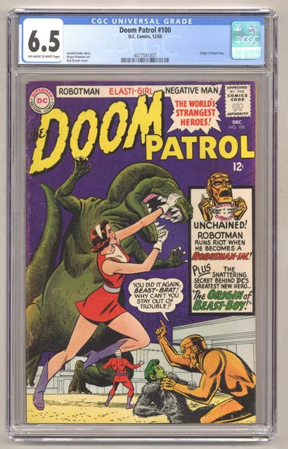 Doom Patrol 100 (CGC 6.5) Origin of Beast Boy Bruno Premiani Bob Brown 1965 O232
