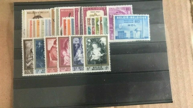 belgique 1961 année complète neuf sans charnière