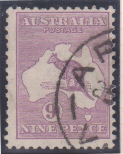 (F237-98) 1916 Australia 9d violet Kangaroo Die II 3rd W/M stamp (CW)