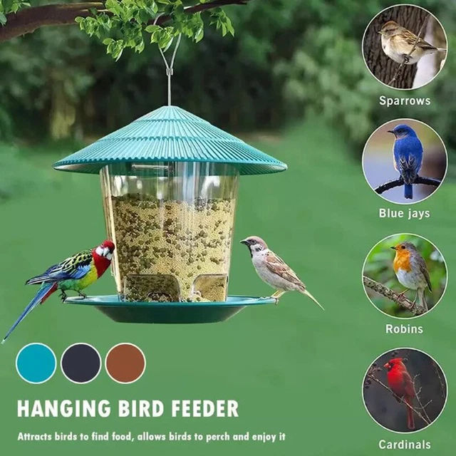 PORTABLE SQUIRREL-PROOF WILD Bird Seed Feeder For Garden Yard Hanging