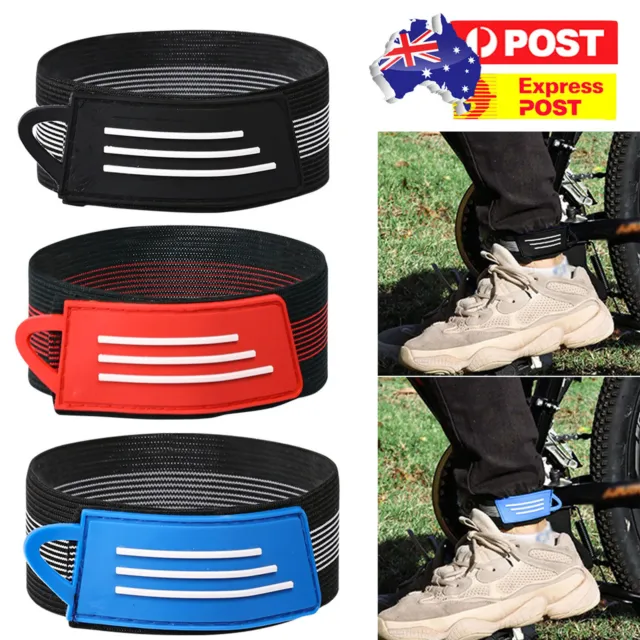 2PCS Bike Bicycle Reflective Velcro Ankle Leg Bind Pant Bands Clip