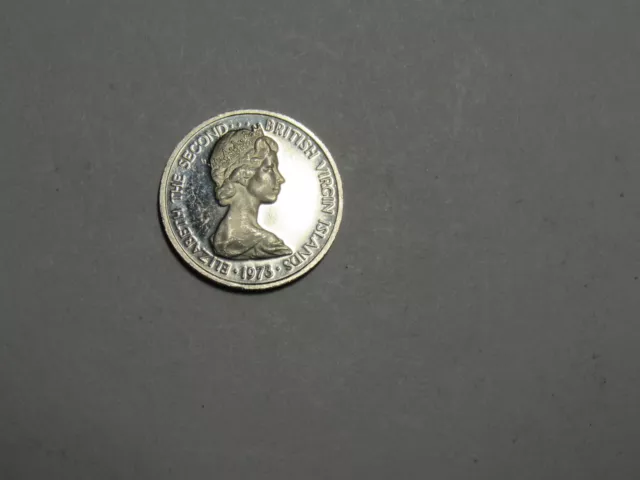 British Virgin Islands Coin - 1973 FM 5 Cents - Proof, scratches