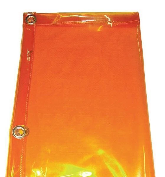 WESTWARD Welding Curtain, 8 ft. W, 6 ft., Ylw Org 22RN58