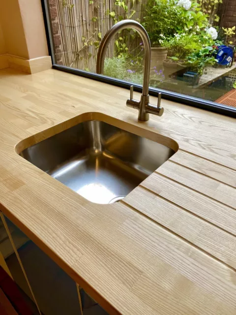 Top de trabajo de ceniza sólida, madera maciza, encimeras de madera maciza real!!! ¡Barato!!¡!