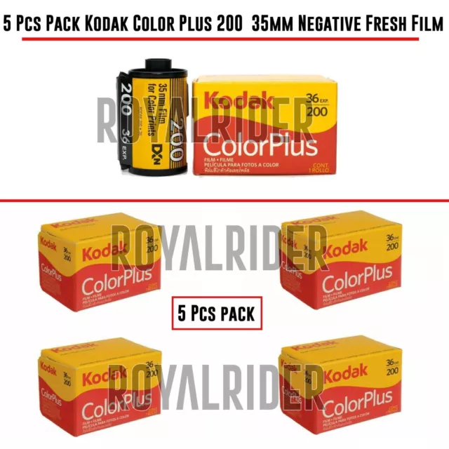 5 rollos de película Kodak Colorplus Color Plus 200 35 mm 135-36 negativos...