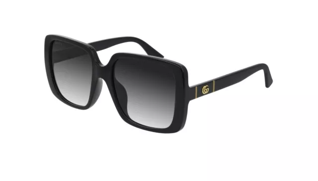 Gucci GG0632SA 001 Black/Gradient Grey Square Women's Sunglasses