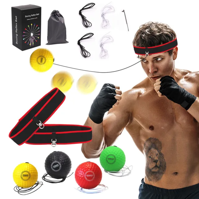 OOTO Upgraded Boxing Reflex Ball, Boxing Training Ball, Mma Speed Training  Suitable for Adult/Kids Best Boxing Equipment for Training, Hand Eye
