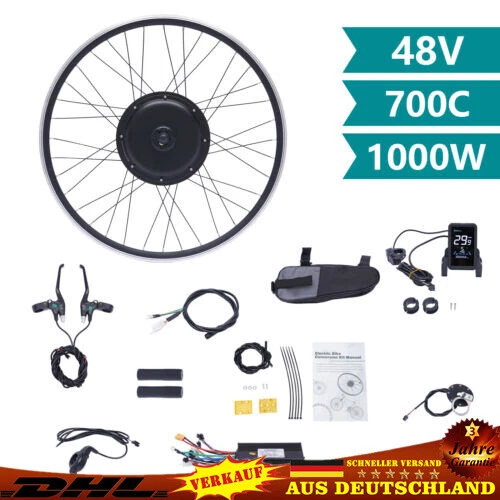 Queeucaer E-Bike Umbausatz 20 Zoll - 1500W Motor Für Hinterrad Ohne Akku
