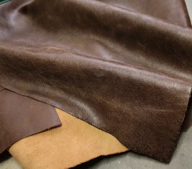 Viele Maße: Echt Leder, Antikleder, beige braun cognac für Taschen Beutel usw.