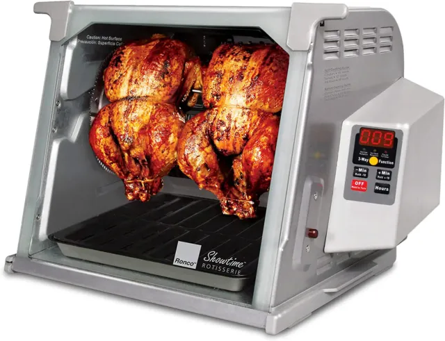 Ronco ST5000PLAT Digital Showtime Rotisserie, 3 Cooking Modes,Stainless Steel
