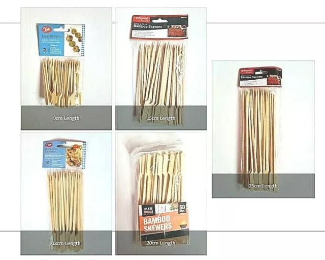 Wooden Paddle Bamboo Skewers BBQ Grill Barbecue Sticks Kebab Fruit Cheese Fondue