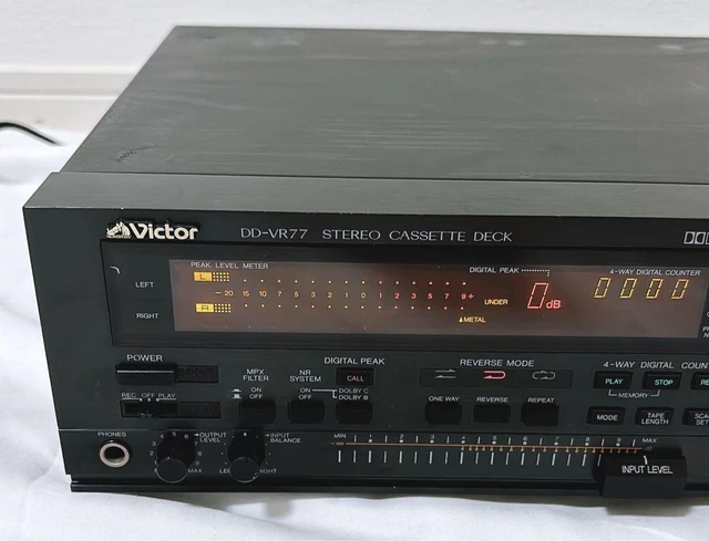 Victor Reverse VICTOR JVC DD-VR77 Quick Reverse Cassette Deck From Japan Working ...