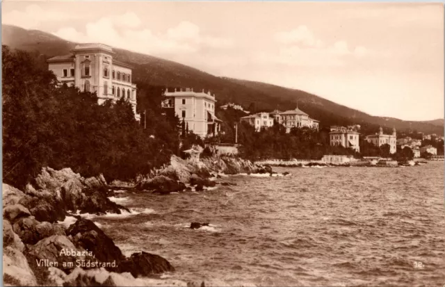 Istrian Opatija Croatia Abbazia Italy Trinks-Bildkarte Real Photo Postcard RPPC