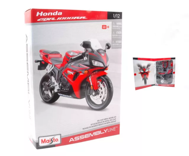MINIATURE MODEL KIT De Montage Moto Maisto Honda CBR 1000RR Rouge auto 1:12  EUR 23,21 - PicClick FR