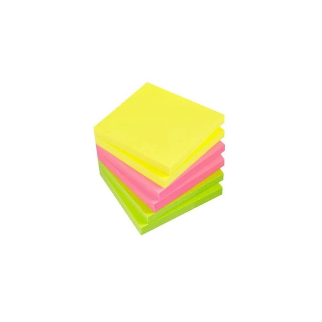 Foglietti adesivi riposizionabili Tak-To - 75x75 mm - Neon