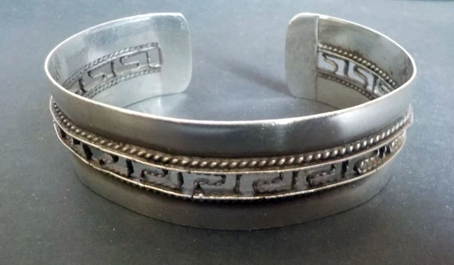 Bracelet Argent Massif Poinçon Crabe Berbère - 29 Grammes - Bijou Oriental Vintage