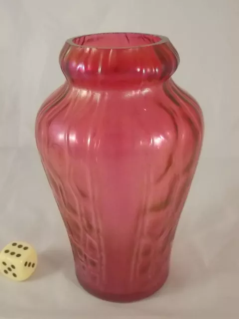 Wilhelm Kralik Sohn Eleonorenhain Jugendstil Vase um 1910 Glas irisierend Loetz