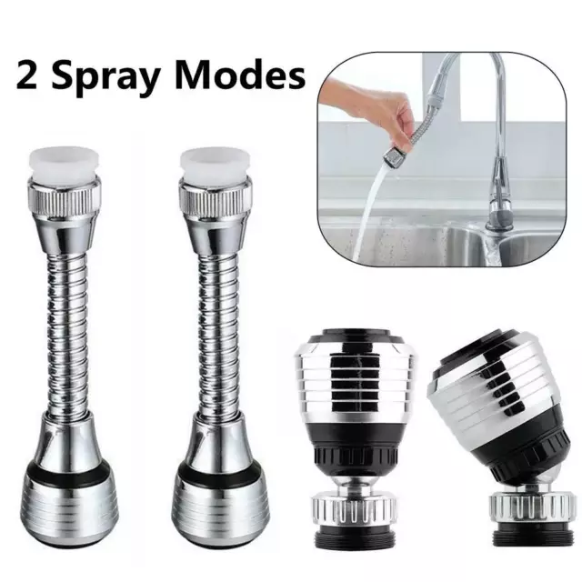 360° Kitchen Tap Aerator Faucet Swivel Diffuser Adapter Sprinkler Spray Filter