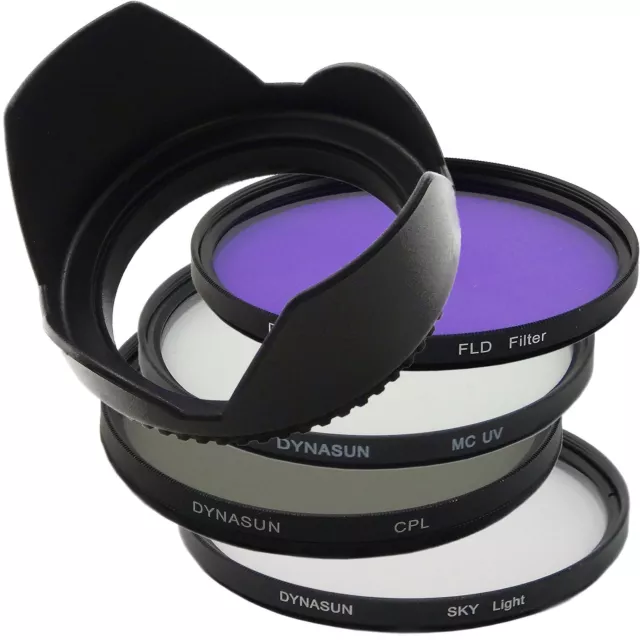 Kit Filtro DynaSun Multicoated UV 58 mm Polarizzatore Sky FLD Paraluce 58 2