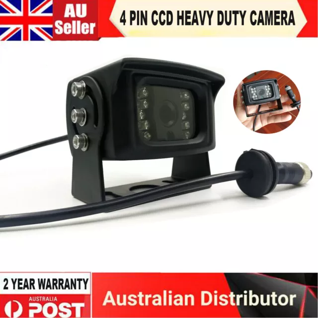 4 PIN Heavy Duty 1000TVL CCD Color Rear View Camera 12/24V For Truck Van Trailer