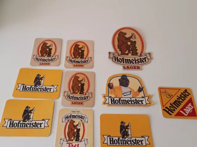 Vintage Hofmeister Beer Mats - From 1970’s/80s - Used condition some duplicates.