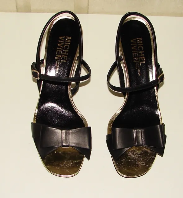 Vince Camuto Mejorla Leather Two-Piece Heeled Sandals Size 8.5M