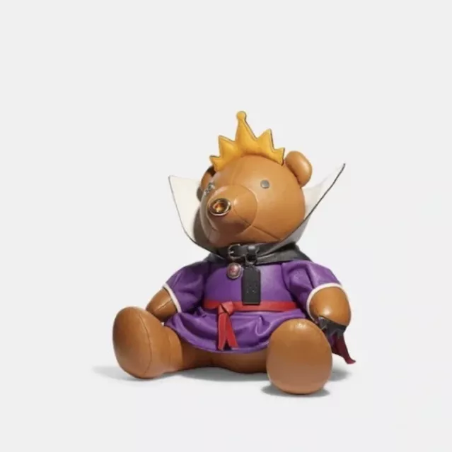New Coach x Disney Villains Evil Queen Collectible Bear Plush Leather NWT NIB