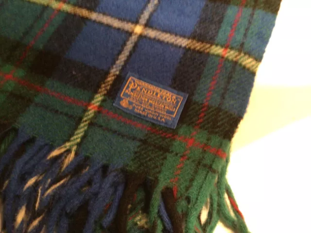 Pendleton Woolen Mills Fringed Blanket, Throw, Plaid, Virgin Wool