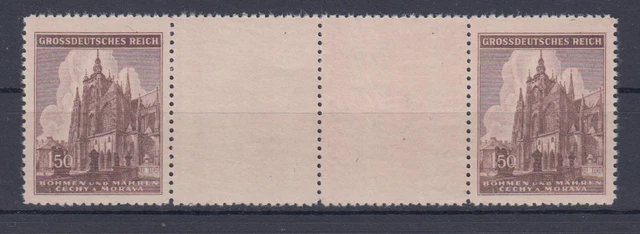 Böhmen + Mähren 2x 140 mit 2 Leerfelder St. Veits Dom Prag 150 H + 250 H **