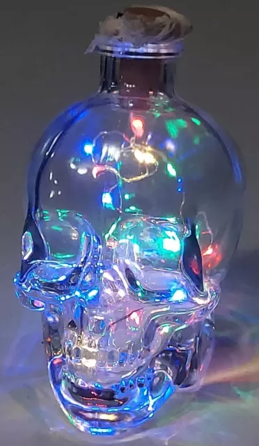 Crystal Head Vodka Skull Empty Glass Bottle Decanter 750 ml W/ Custom Stopper